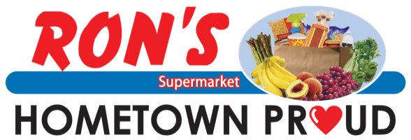 A theme footer logo of Ron's Supermarket